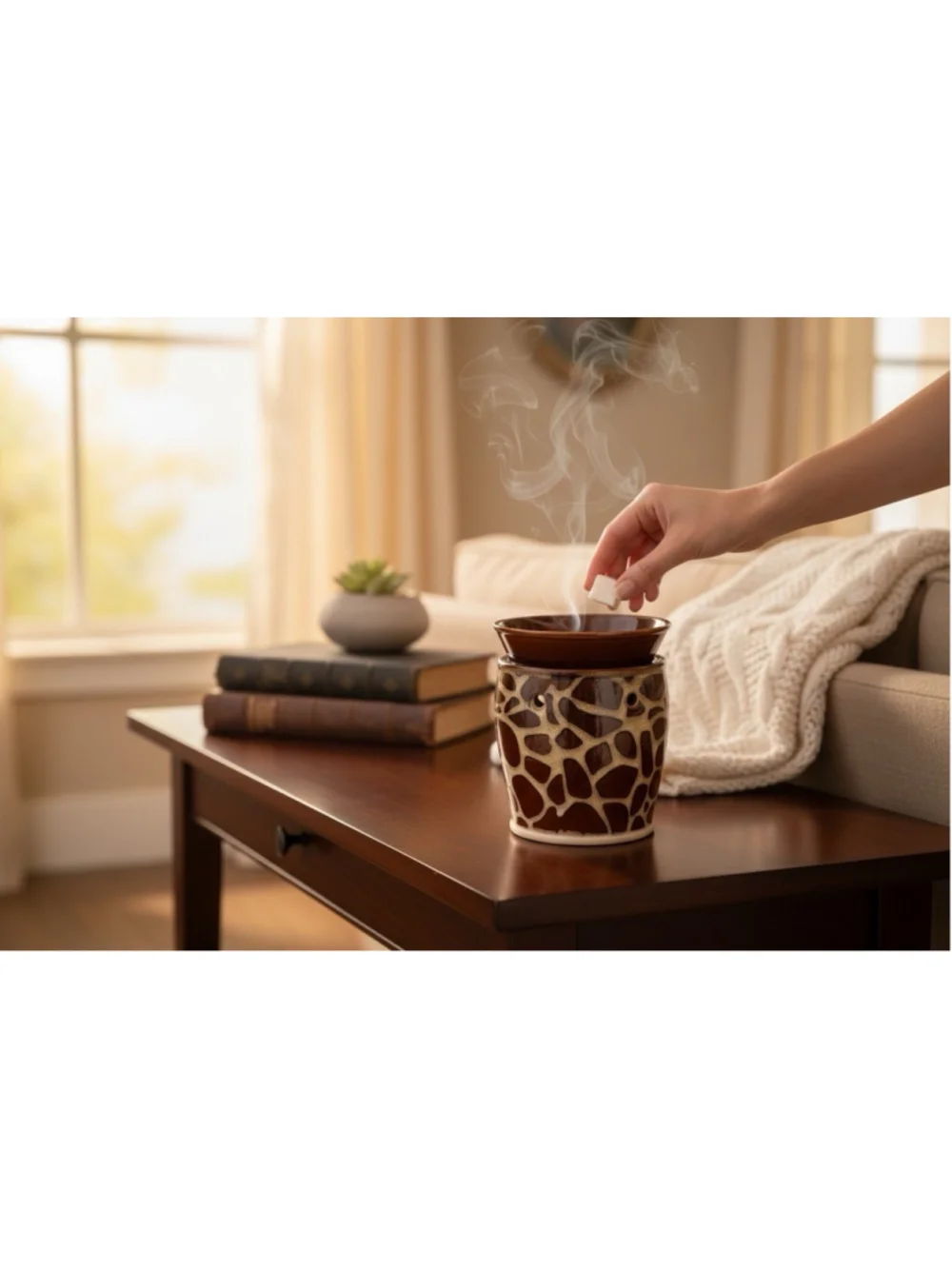 Scentsy Giraffe Full Size Wax Warmer Safari Animal Print with Tray Bulb Retired